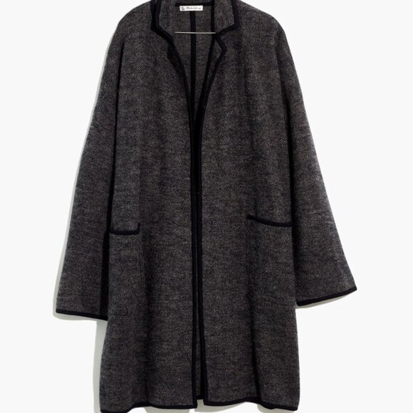 Madewell Herringbone Courton Sweater Coat– Size L (NWT) - Picture 3 of 7